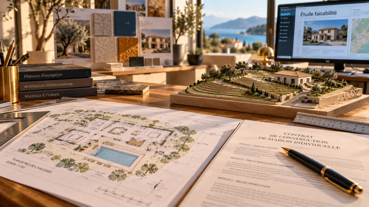 Constructeur maison mandelieu la napoule : CCMI et étude de terrain sur table