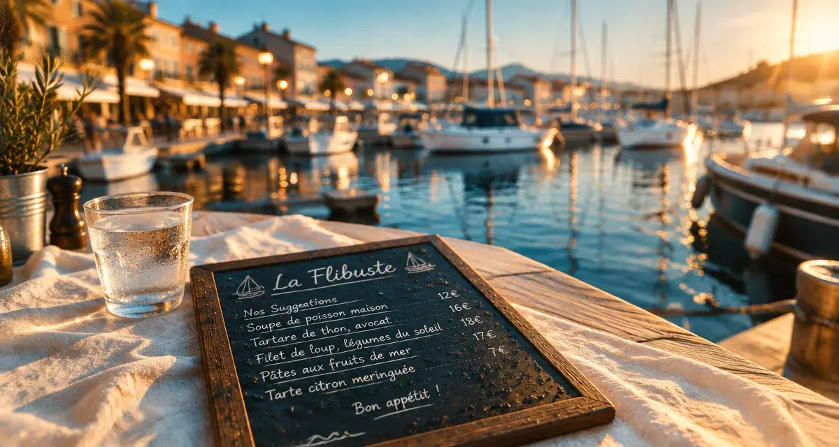 La Flibuste restaurant gastronomique Villeneuve-Loubet, vue marina depuis le quai