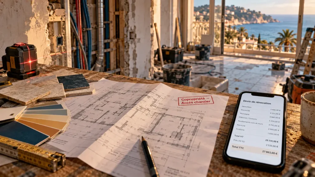 Rénovation d’appartement dans les Alpes-Maritimes : les points à régler avant le premier devis