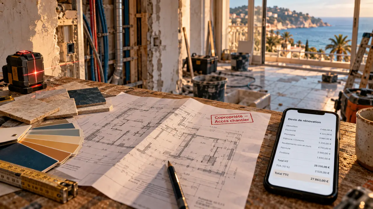 Rénovation appartement Alpes-Maritimes : plan travaux et devis avant chantier